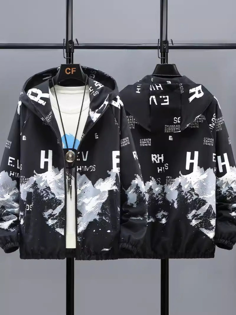 Casual Men's Jacket Hooded Loose