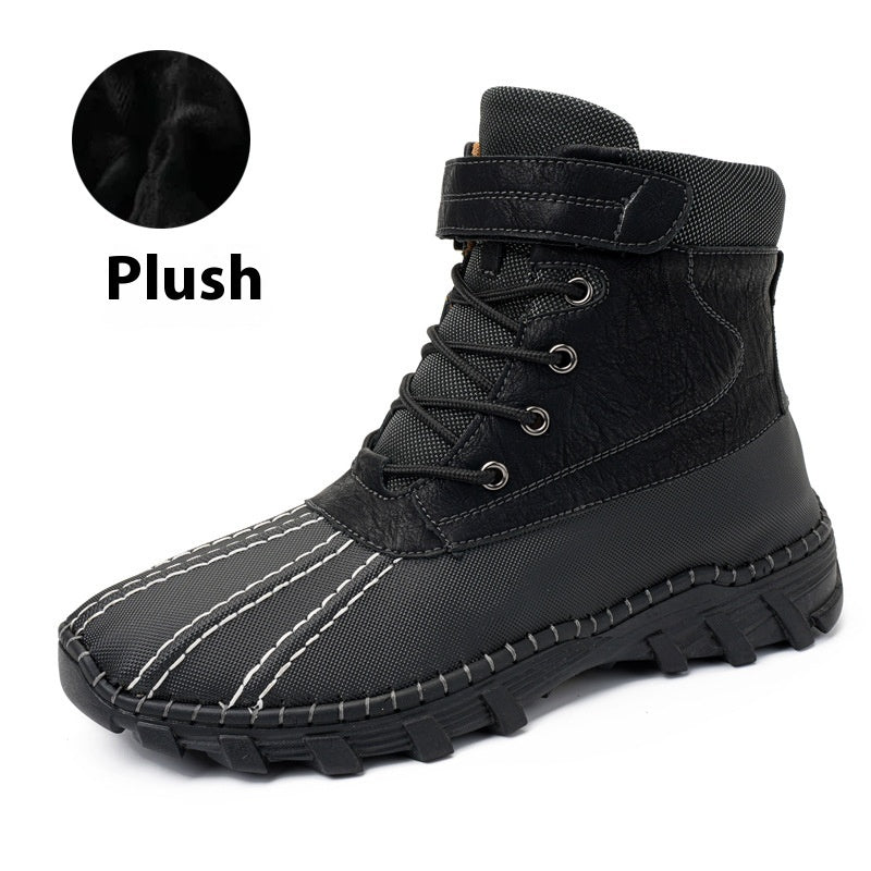 Winter Fleece Lace-up Snow Boots