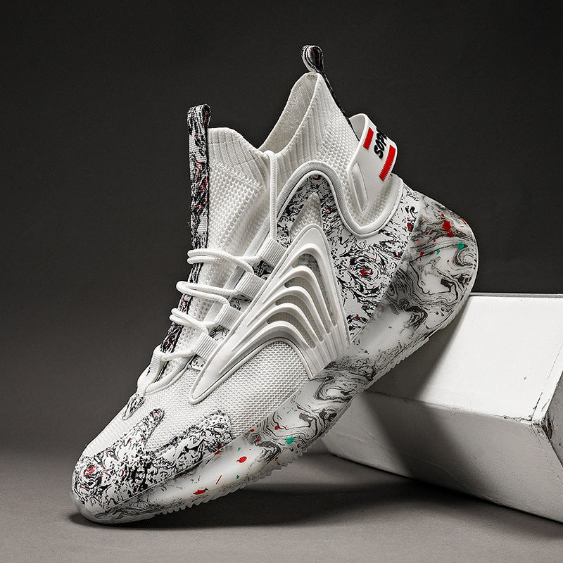 Men’s High-Top Knit Sneakers