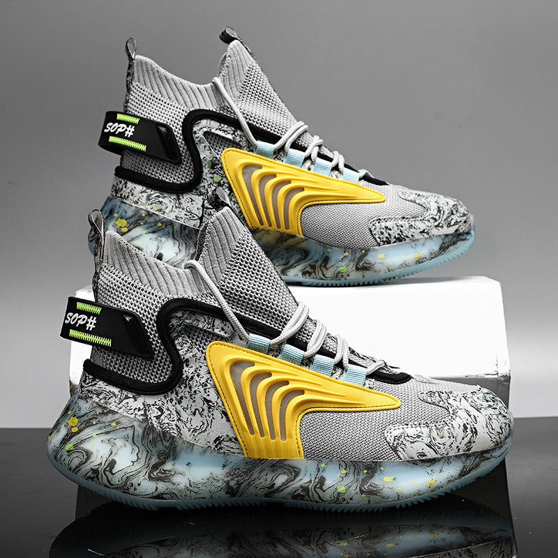 Men’s High-Top Knit Sneakers