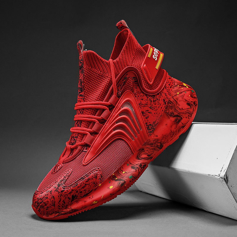 Men’s High-Top Knit Sneakers