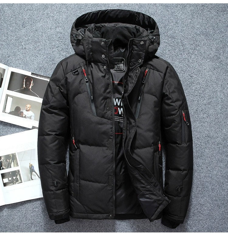Mens Short-Style Cold-Weather Waterproof Shell Jacket