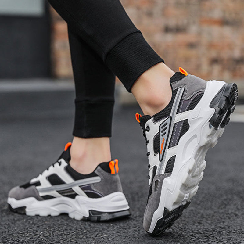 Black White Lace-up Sneakers