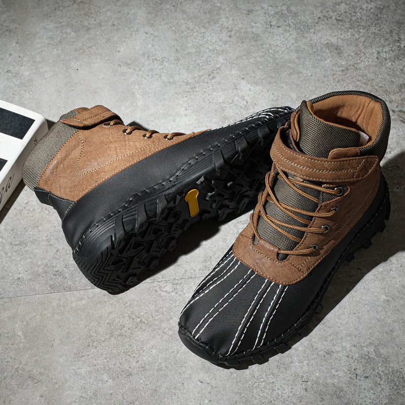 Winter Fleece Lace-up Snow Boots