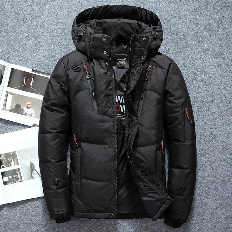 Mens Short-Style Cold-Weather Waterproof Shell Jacket