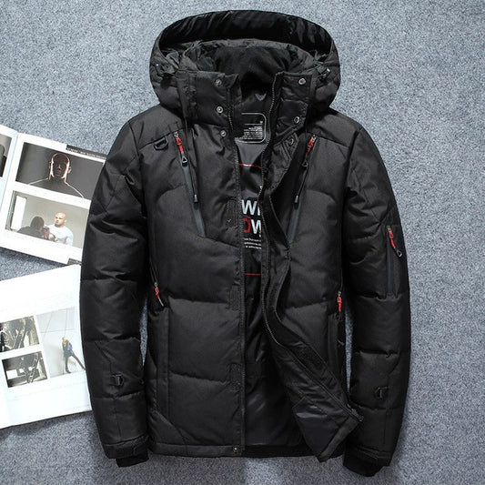 Mens Short-Style Cold-Weather Waterproof Shell Jacket