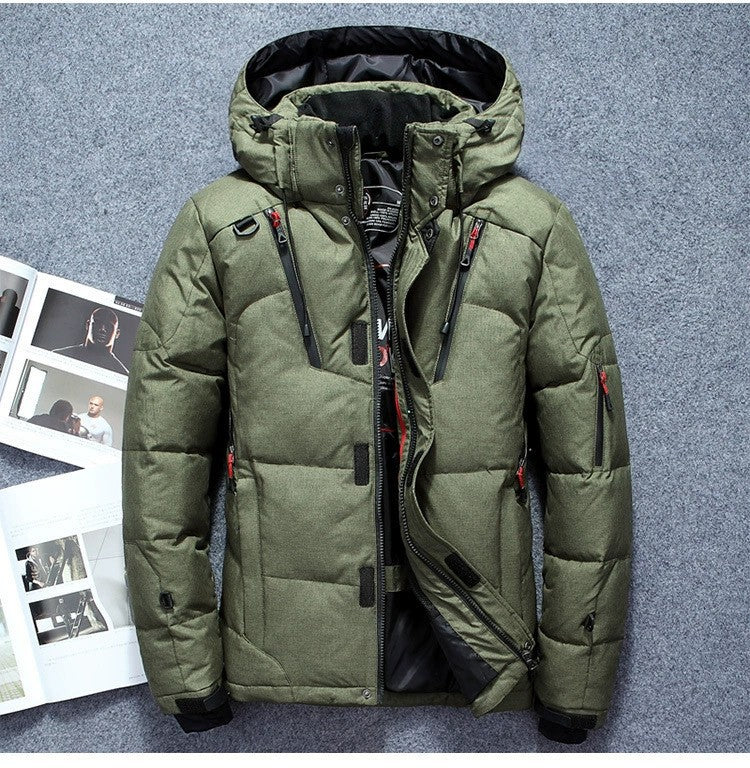 Mens Short-Style Cold-Weather Waterproof Shell Jacket