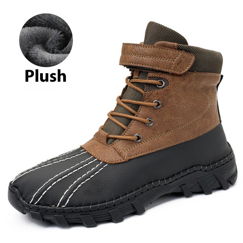 Winter Fleece Lace-up Snow Boots