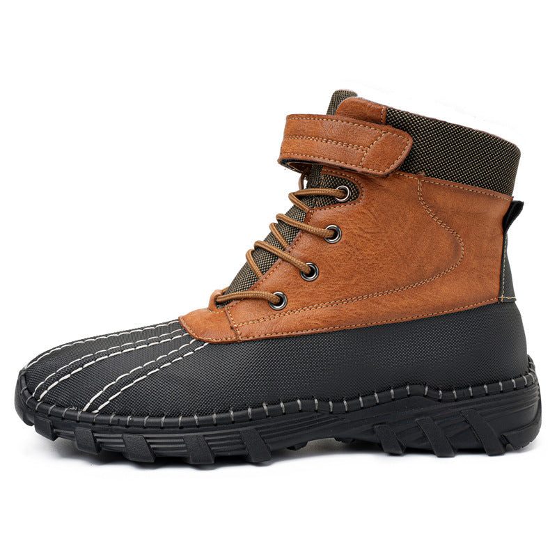 Winter Fleece Lace-up Snow Boots