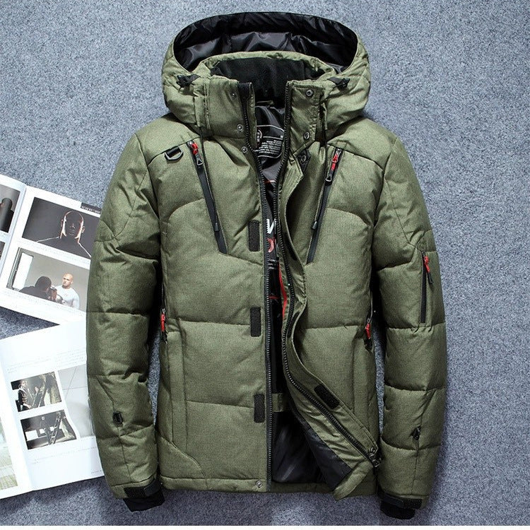 Mens Short-Style Cold-Weather Waterproof Shell Jacket