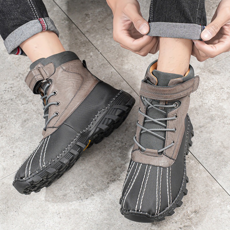 Winter Fleece Lace-up Snow Boots