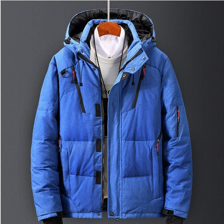 Mens Short-Style Cold-Weather Waterproof Shell Jacket